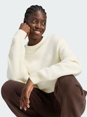 adidas Originals White Athl Dept Knitted Sweatshirt - Image 3 of 5
