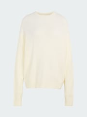 adidas Originals White Athl Dept Knitted Sweatshirt - Image 5 of 5