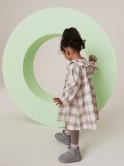 Cream Long Sleeve Collar 100% Cotton Dress and Leggings Set (3mths-7yrs) - Image 2 of 7