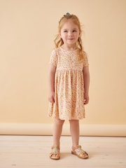 Več - kratek rokav; s kratkimi rokavi Rib Jersey obleka (3mths-7yrs) - Slika 2 iz 7