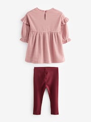 Red Long Sleeve Christmas Dress with Leggings (3mths-7yrs) - Image 2 of 3