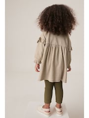Khaki Green Long Sleeve Dress and Leggings (3mths-7yrs) - Image 3 of 7