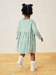 Pale Blue Character 100% Cotton Long Sleeve Jersey Dress (3mths-7yrs) - Image 3 of 10