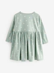 Pale Blue Character 100% Cotton Long Sleeve Jersey Dress (3mths-7yrs) - Image 7 of 10