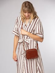 Conkca Brown 'Jay' Leather Cross-Body Bag - Image 1 of 6