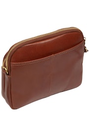 Conkca Brown 'Jay' Leather Cross-Body Bag - Image 4 of 6