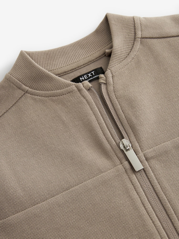 Mink Brown Smart Bomber Jacket (3-16yrs) - Image 3 of 3