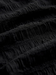 Black Short Sleeve Textured T-Shirt - Image 6 of 6