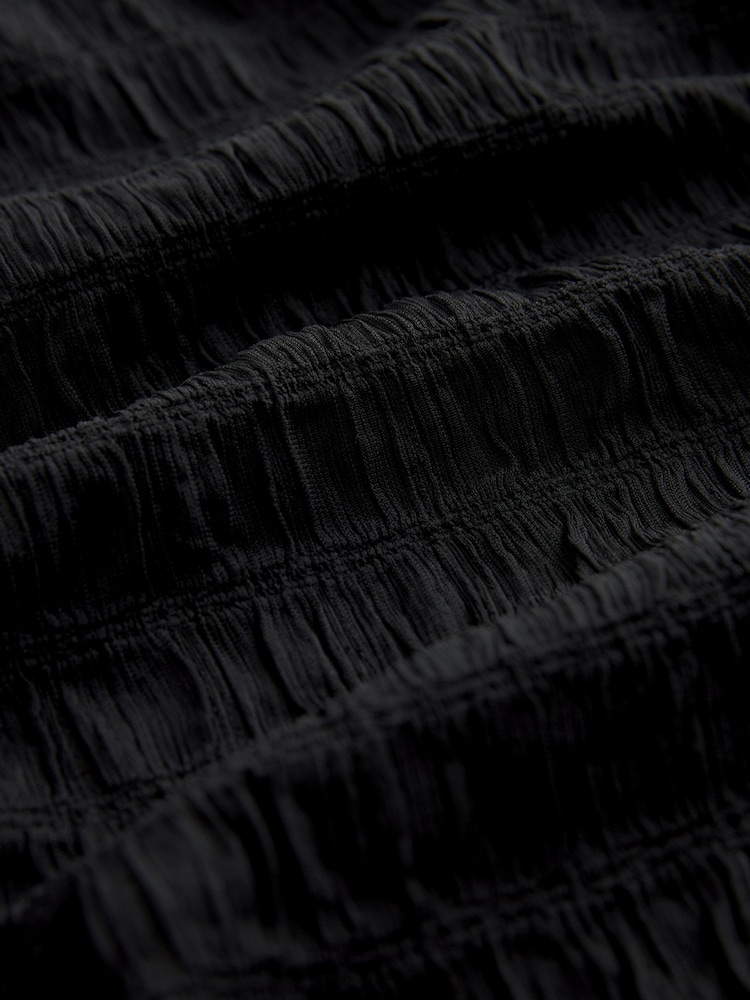 Black Short Sleeve Textured T-Shirt - Image 6 of 6