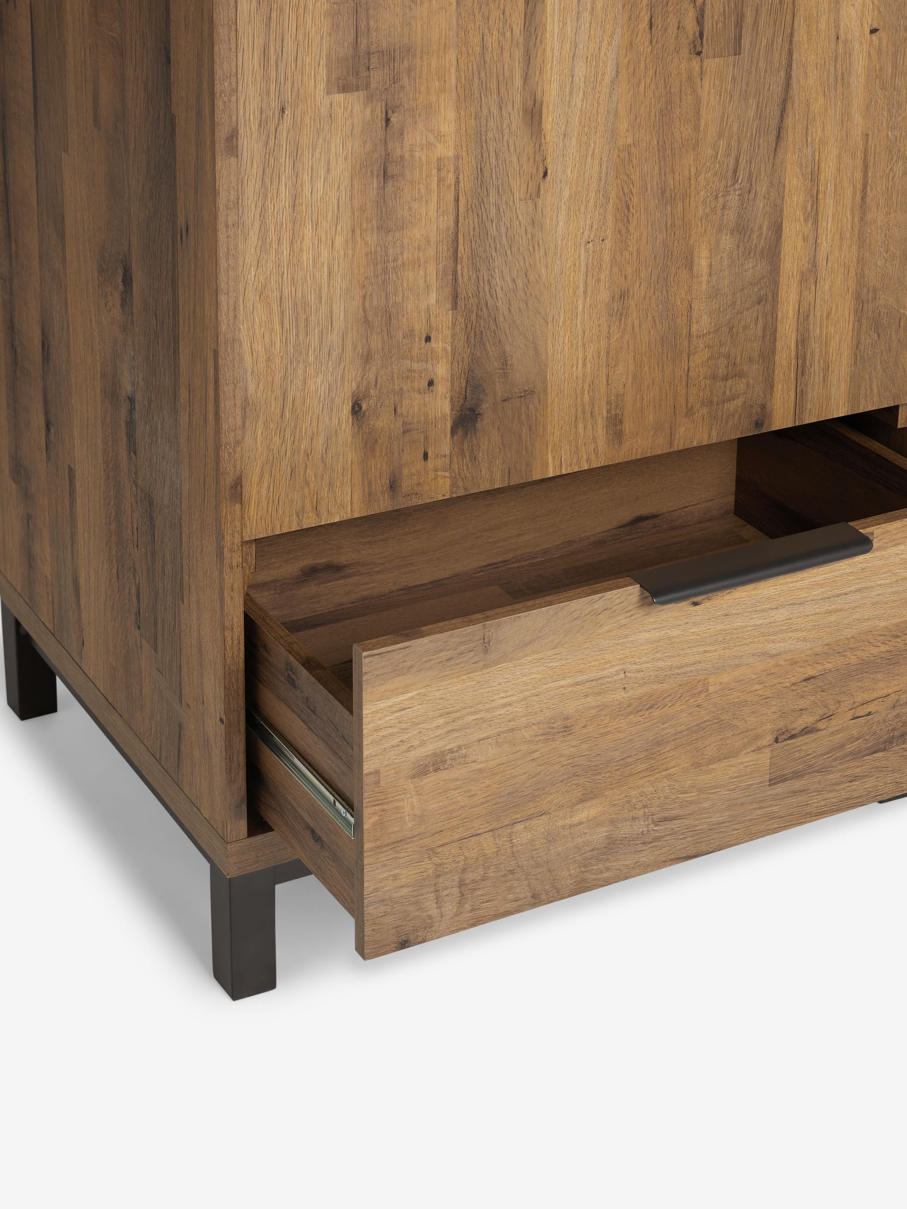 Buy Dark Bronx Oak Effect Single, 1 Drawer Wardrobe from the Next