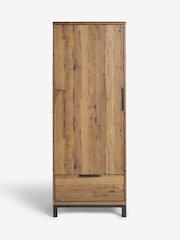 Dark Bronx Oak Effect Single, 1 Drawer Wardrobe - Image 7 of 12