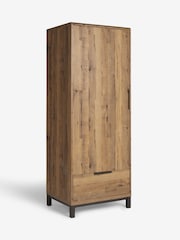 Dark Bronx Oak Effect Single, 1 Drawer Wardrobe - Image 9 of 12