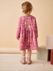 Purple 100% Cotton License Flower Fairy Long Sleeve Jersey Dress (3mths-7yrs) - Image 2 of 7
