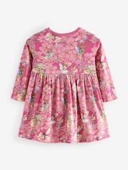 Purple 100% Cotton License Flower Fairy Long Sleeve Jersey Dress (3mths-7yrs) - Image 6 of 7