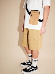 White/ Stone Utility Bag Short Sleeves 100% Cotton T-Shirt and Shorts Set (3-16yrs) - Image 4 of 7
