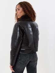Threadbare Faux Suede Biker Jacket - Bilde 2 av 5