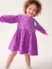 Purple Character Long Sleeve Jumper Dress (3mths-7yrs) - Image 1 of 7