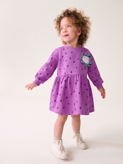 Purple Character Long Sleeve Jumper Dress (3mths-7yrs) - Image 2 of 7