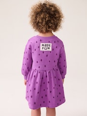 Purple Character Long Sleeve Jumper Dress (3mths-7yrs) - Image 3 of 7