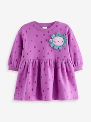 Purple Character Long Sleeve Jumper Dress (3mths-7yrs) - Image 5 of 7