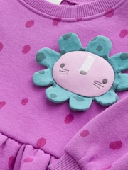 Purple Character Long Sleeve Jumper Dress (3mths-7yrs) - Image 7 of 7
