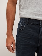 Blue Black Single Straight Fit Classic Stretch Jeans - Image 5 of 11