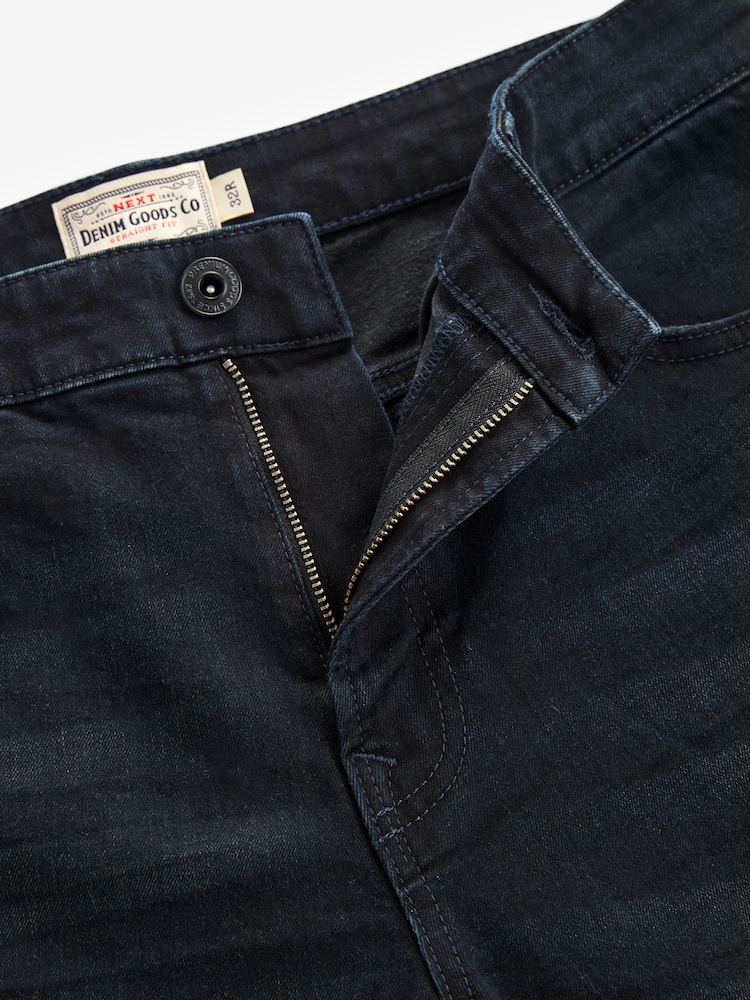 Bleu noir - Lit 1 place - Straight Fit Classic Jeans extensibles - Image 8 of 11