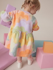 Lilac Rainbow Long Sleeve Jumper Dress (3mths-7yrs) - Image 3 of 6