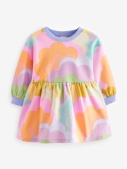 Lilac Rainbow Long Sleeve Jumper Dress (3mths-7yrs) - Image 4 of 6
