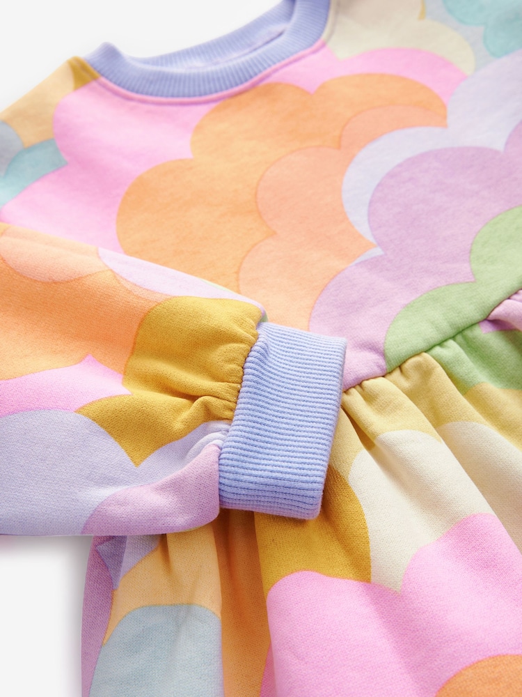 Lilac Rainbow Long Sleeve Jumper Dress (3mths-7yrs) - Image 6 of 6