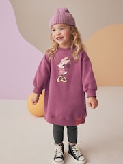Burgundy Red Minnie Mouse Sweat Dress & Leggings (3mths-7yrs) - Image 1 of 8