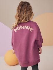Burgundy Red Minnie Mouse Sweat Dress & Leggings (3mths-7yrs) - Image 3 of 8