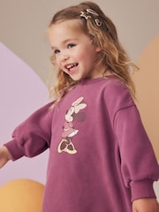 Burgundy Red Minnie Mouse Sweat Dress & Leggings (3mths-7yrs) - Image 4 of 8
