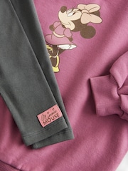 Burgundy Red Minnie Mouse Sweat Dress & Leggings (3mths-7yrs) - Image 8 of 8
