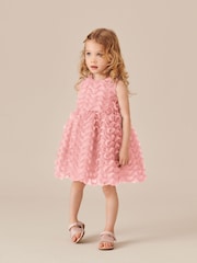 Pink Sleeveless Mesh Dress (3mths-7yrs) - Image 2 of 5