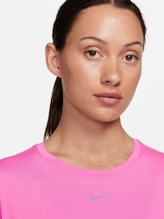 Nike Bright Pink One Classic Dri-FIT Short Sleeve Top - Image 3 of 6