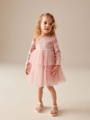 Pink Character Long Sleeve Mesh Dress (3mths-7yrs) - Image 3 of 7
