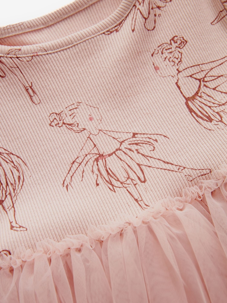 Pink Character Long Sleeve Mesh Dress (3mths-7yrs) - Image 7 of 7