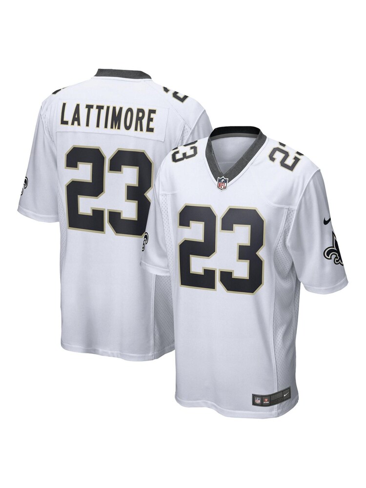 Nike White NFL New Orleans Saints Road Game Jersey - Marshon Lattimore - Image 1 of 3 Nike White NFL New Orleans Saints Road Game Jersey - Marshon Lattimore - Image 1 of 3