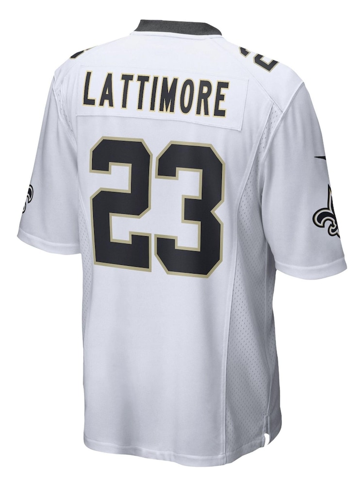 Nike White NFL New Orleans Saints Road Game Jersey - Marshon Lattimore - Image 3 of 3
