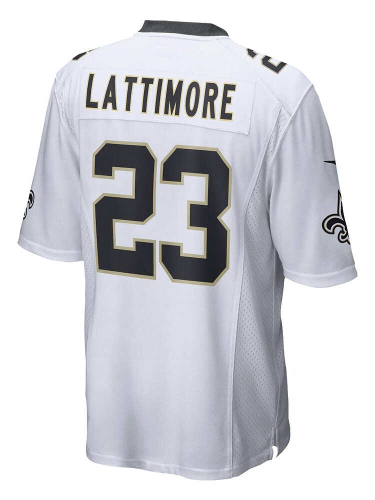 Nike White NFL New Orleans Saints Road Game Jersey - Marshon Lattimore - Image 3 of 3 Nike White NFL New Orleans Saints Road Game Jersey - Marshon Lattimore - Image 3 of 3