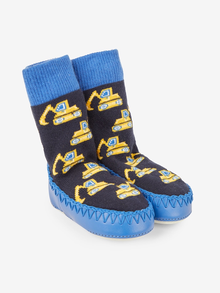 Kobaltblau - JoJo Maman Bébé Mokassin-Socken - Bild 1 von 3 Kobaltblau - JoJo Maman Bébé Mokassin-Socken - Bild 1 von 3
