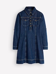 Boden Blue Fleur Denim Short Dress - Image 6 of 6