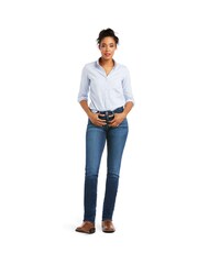 Ariat Blue R.E.A.L. Perfect Rise Abby Straight Jeans - Image 1 of 4