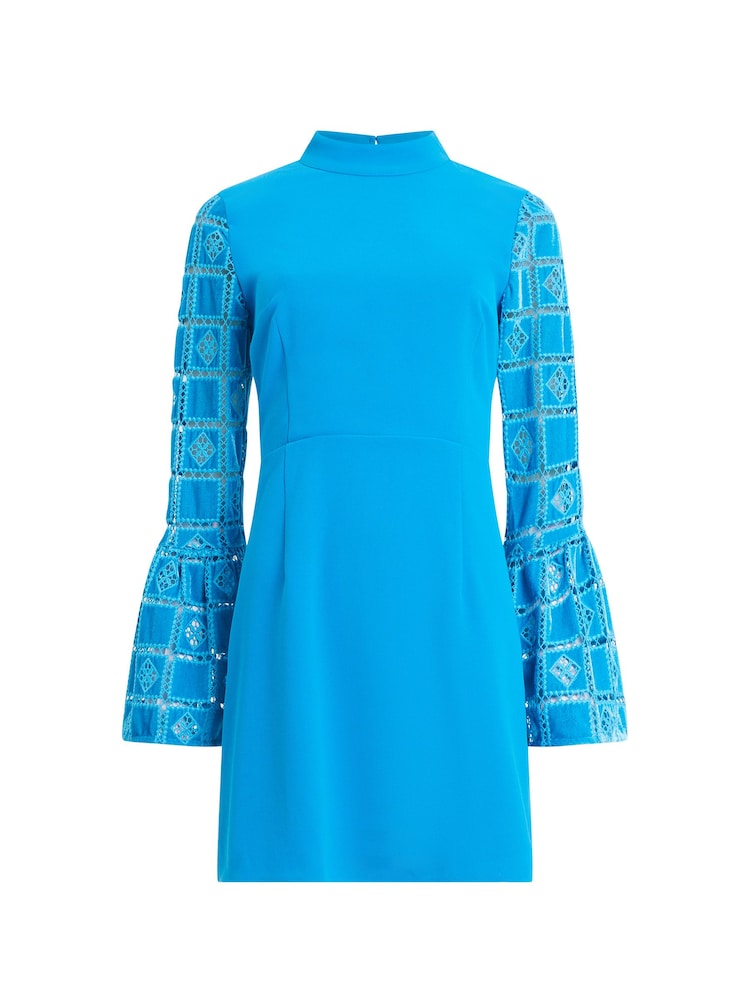 French Connection Garnet Velvet Lace Mini Dress - Image 4 of 4