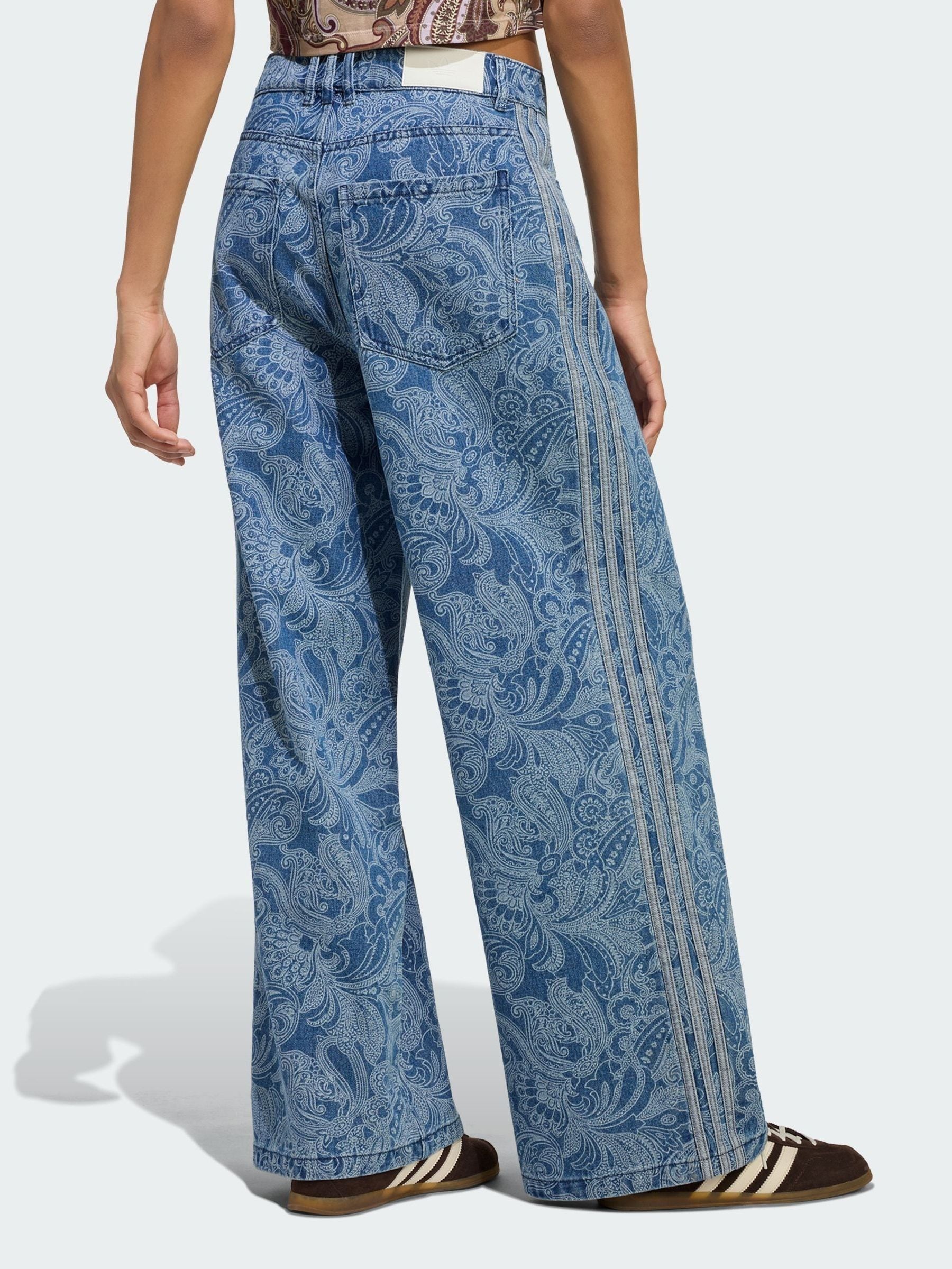 Buy adidas Originals Blue Liberty London Firebird Mid Rise