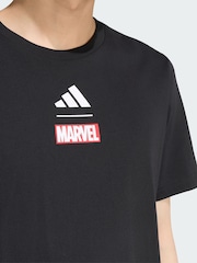 adidas Black Marvel Spider-Man Graphic T-Shirt - Image 3 of 5