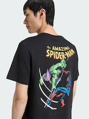 adidas Black Marvel Spider-Man Graphic T-Shirt - Image 4 of 5