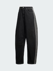 adidas Originals Black High Rise Barrel Leg Denim Joggers - Image 5 of 5