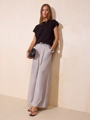 Friends Like These Black Tuck Detail T-Shirt - Image 3 of 5